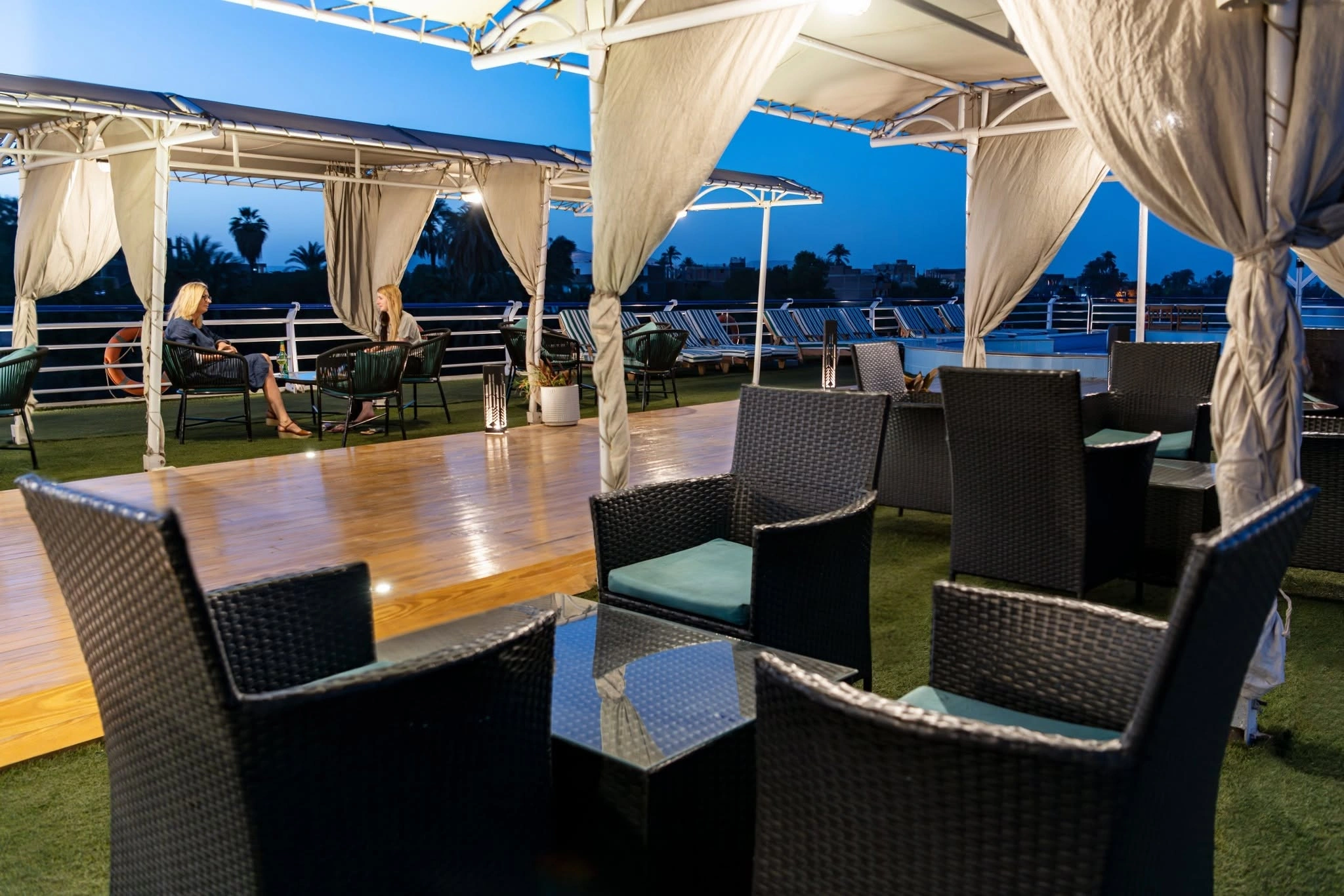 Sun deck of the MS Nile Bride Nile Cruise Nile cruise